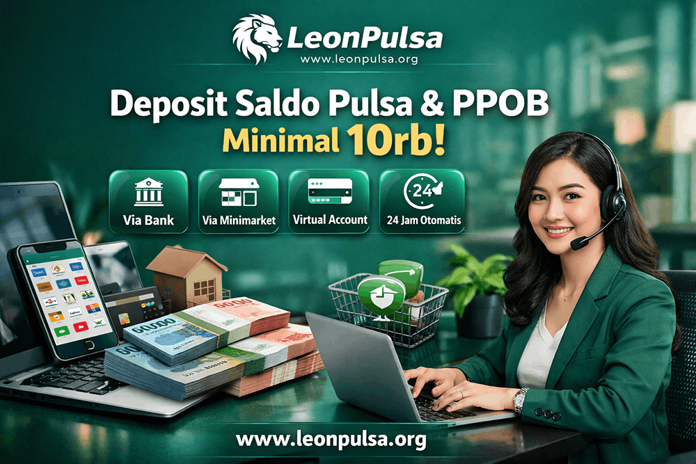 Cara deposit saldo agen pulsa dan PPOB Leon Pulsa
