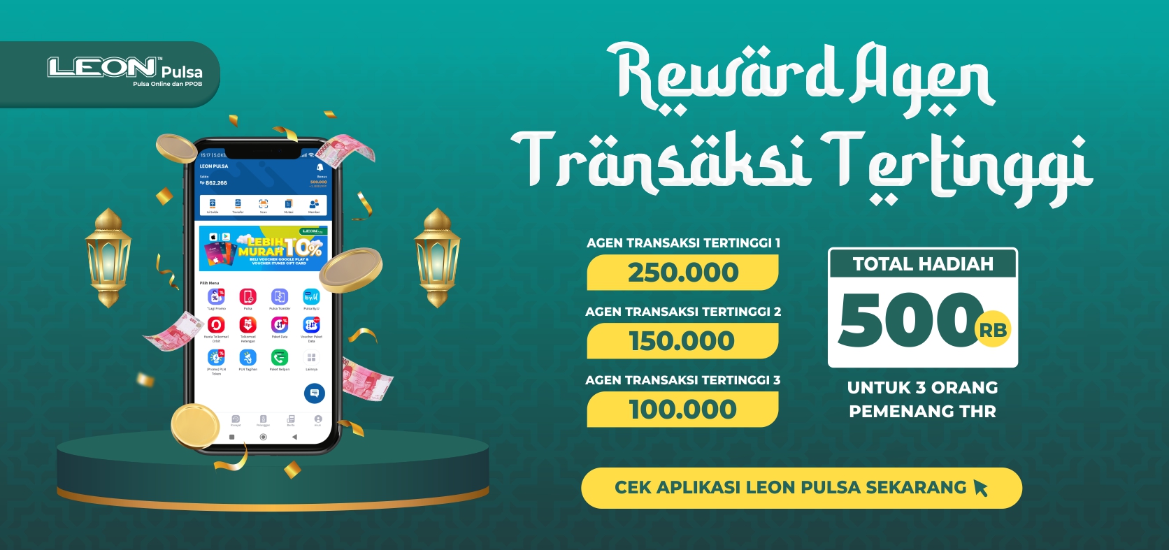 Program Reward Khusus 3 Agen Tansaksi Tertinggi